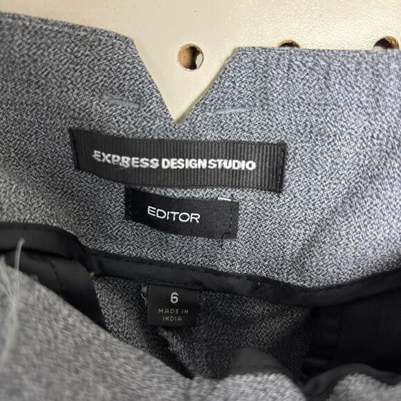 Express Editor Gray Flare Leg Dress Pants Workwear Classic 6 - Picture 3 of 7